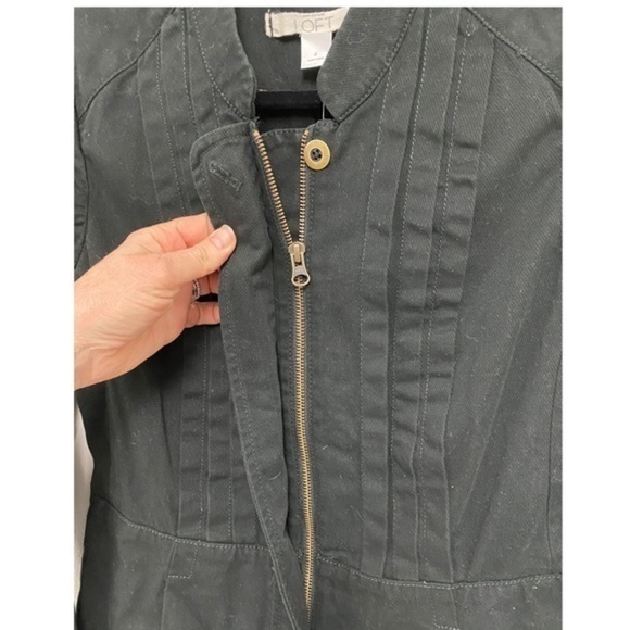 NWT Ann Taylor Loft Canvas Peplum Jacket - Picture 4 of 5